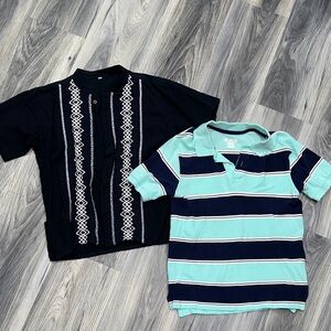 Place Navy and Aqua Kids Polo Shirts